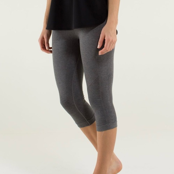 Lululemon In The Flow Crop II Leggings, Grey - Picture 2 of 7